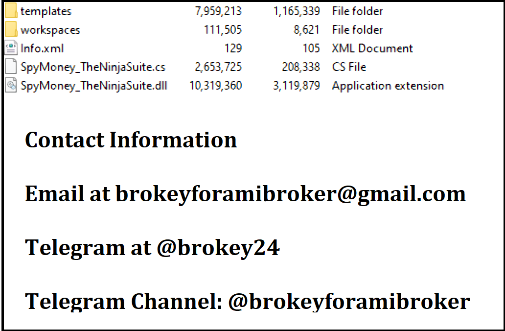 Download SpyMoneyLLC NinjaSuite NinjaTrader